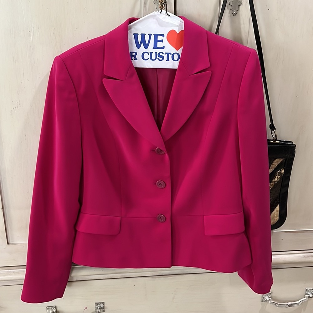 Hot Pink Three Button Blazer (UNAVAILABLE TO SHIP 7/25-8/3)